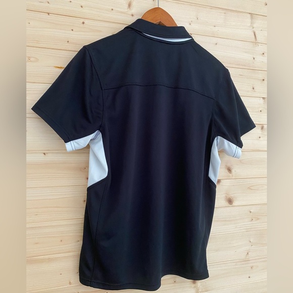 OTS NFL Philadelphia Eagles Men’s Small Poly Dot Polo Black White Logo - Picture 5 of 8